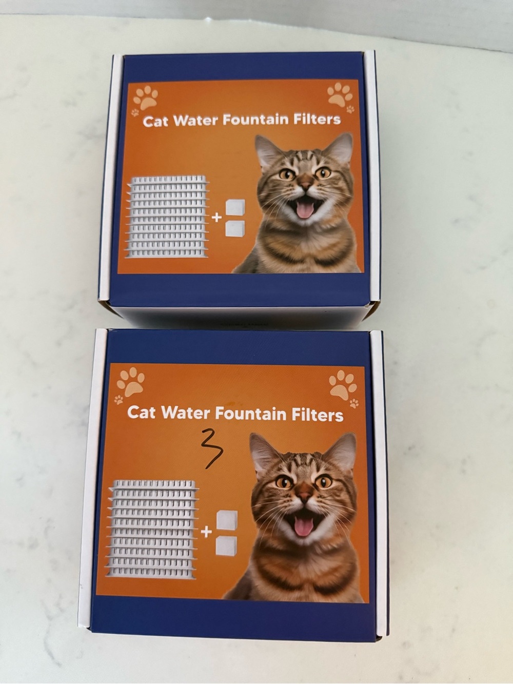Kitty Spout Cat Water Fountain Filters. White Disposable Filter Pack
